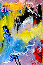 Woman in Blue, 5 by 7